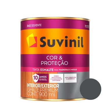 Esmalte Brilhante Cinza Escuro Cor e Proteção Suvinil