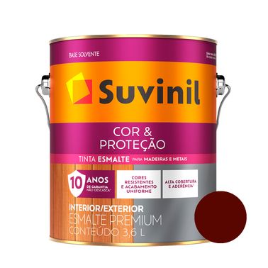 Esmalte Acetinado Marrom Barr Cor e Proteção Suvinil