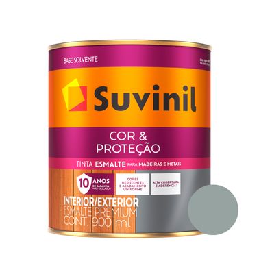 Esmalte Brilhante Cinza Medio Cor e Proteção Suvinil