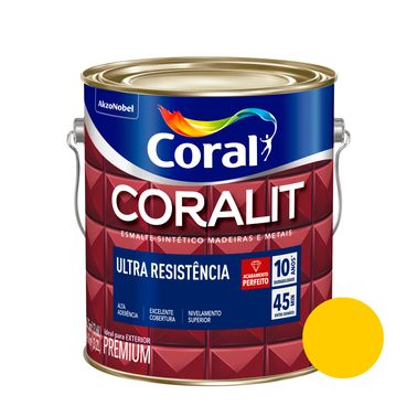 Esmalte Brilhante Amarelo Coralit Ultra Resistência- Coral