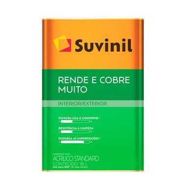 Tinta Acrílica Fosco Branco  Rende & Cobre Muito Suvinil
