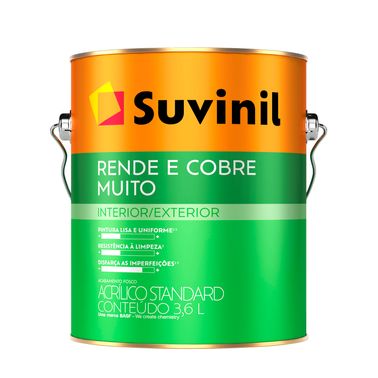 Tinta Acrílica Fosco Branco  Rende & Cobre Muito Suvinil