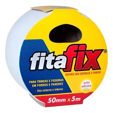 Fita Fix Para Trincas Fissuras Em Forros Paredes 50Mmx5Mts - Selfdecor