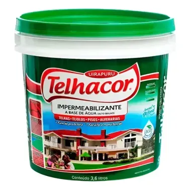 Impermeabilizante Resina Base d'água Ceramica Onix 3,6L Telhacor