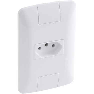 Tomada 2P+T 10A/250V Aria Branco Tramontina